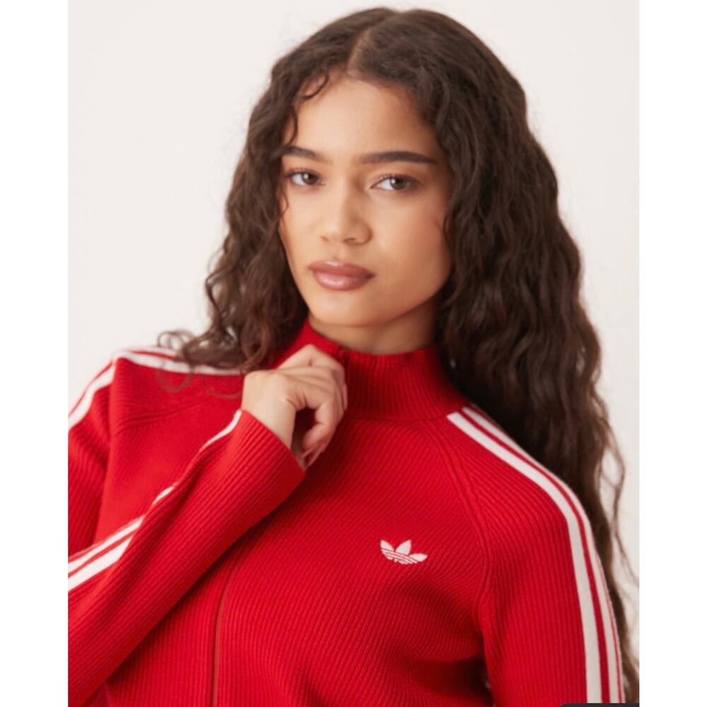 NEW ADIDAS ORIGINALS Adicolor Small 3S Knit Skirt Track Suit Better Scarlet